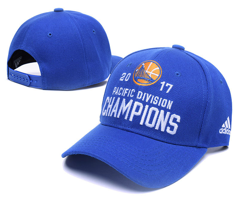 Warriors 2017 Pacific Division Champions Blue Adjustable Hat LH