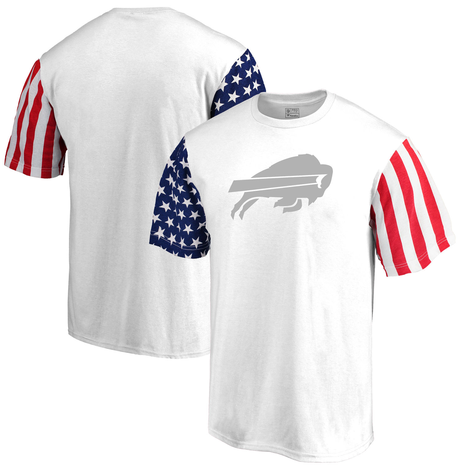Men's Buffalo Bills NFL Pro Line by Fanatics Branded White Stars & Stripes T-Shirt