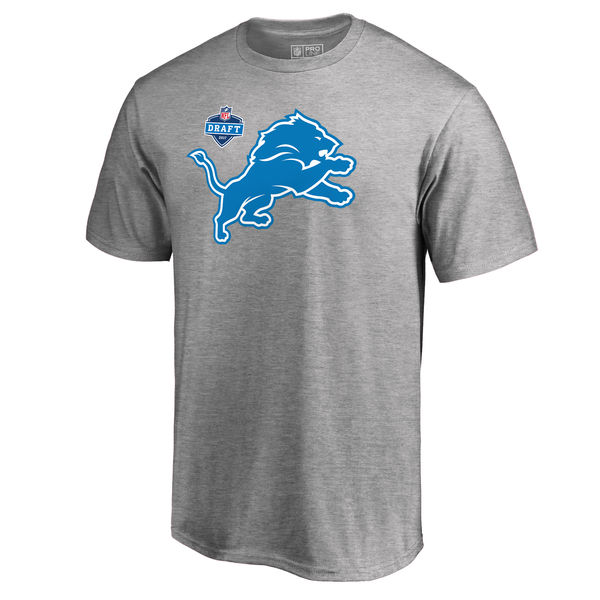 Men's Detroit Lions Pro Line by Fanatics Branded Heather Gray 2017 NFL Draft Athletic Heather T-Shirt