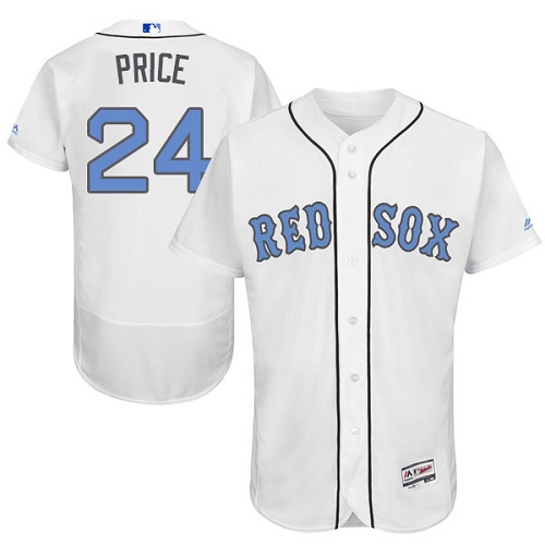 Red Sox 24 David Price White Father's Day Flexbase Jersey