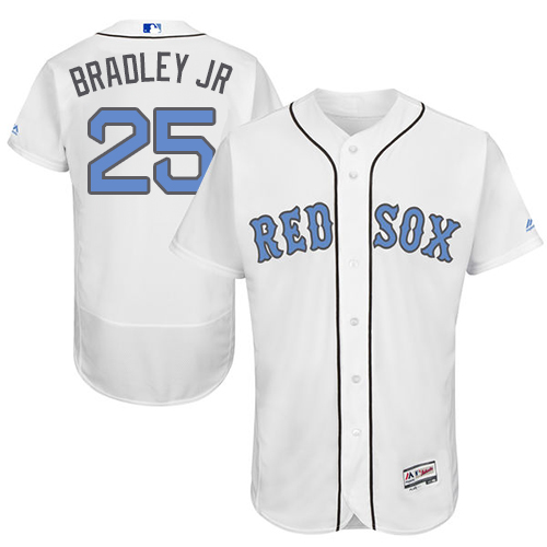 Red Sox 25 Jackie Bradley Jr White Father's Day Flexbase Jersey