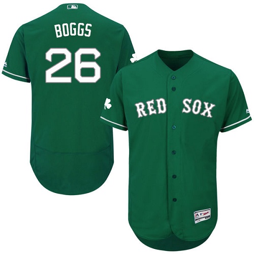 Red Sox 26 Wade Boggs Green Celtic Flexbase Jersey