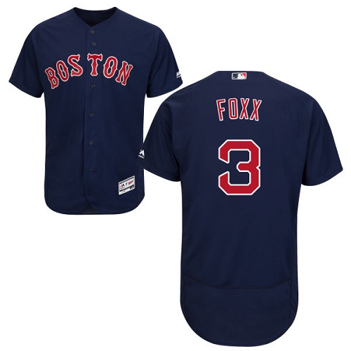 Red Sox 3 Jimmie Foxx Navy Flexbase Jersey
