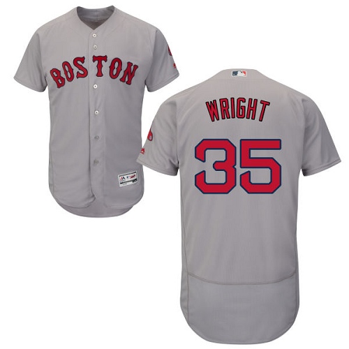 Red Sox 35 Steven Wright Gray Flexbase Jersey