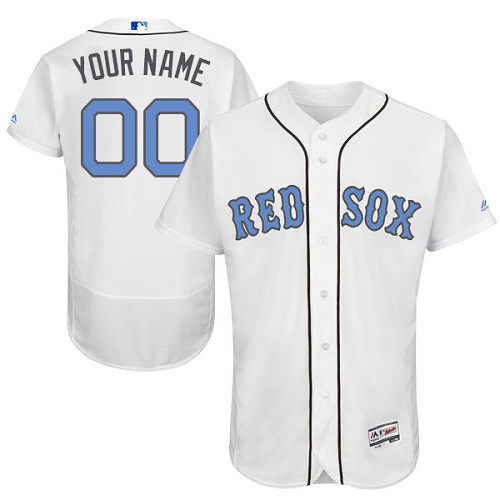 Boston Red Sox White Father's Day Flexbase Men's Customized Jersey