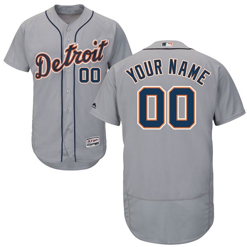 Detroit Tigers Gray Men's Customized Flexbase Jersey
