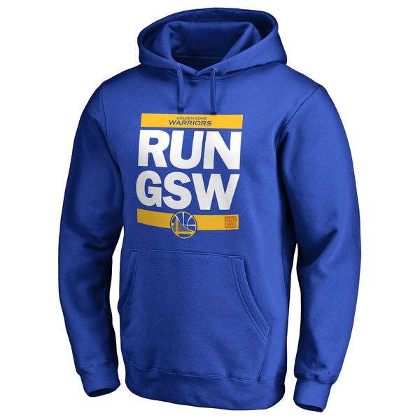Men's Golden State Warriors Royal RUN CTY Pullover Hoodie