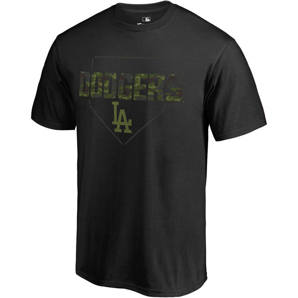 Men's Los Angeles Dodgers Fanatics Branded Black Big & Tall Memorial Camo T-shirt