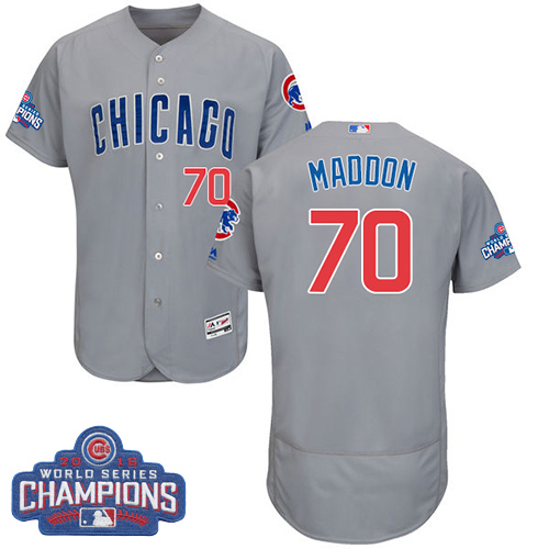 Cubs 70 Joe Maddon Gray 2016 World Series Champions Flexbase Jersey