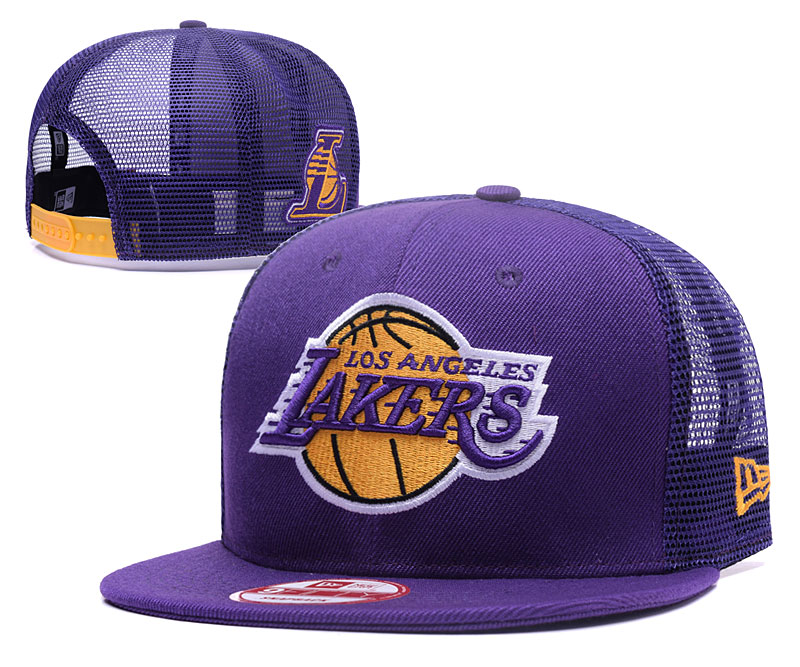 Lakers Fresh Logo Purple Adjustable Hat YS