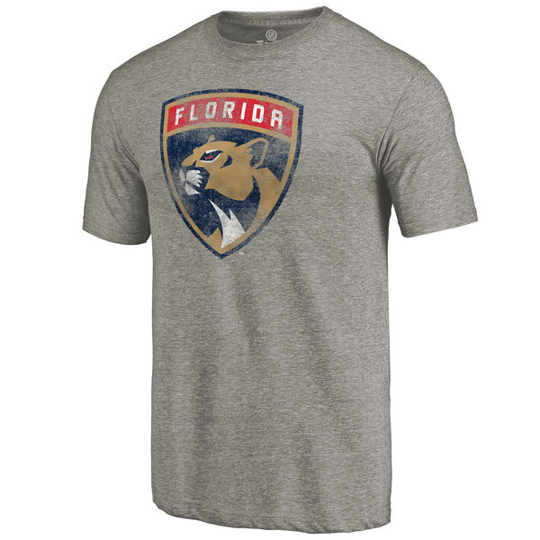 Florida Panthers New Logo Tri Blend T-Shirt Gray