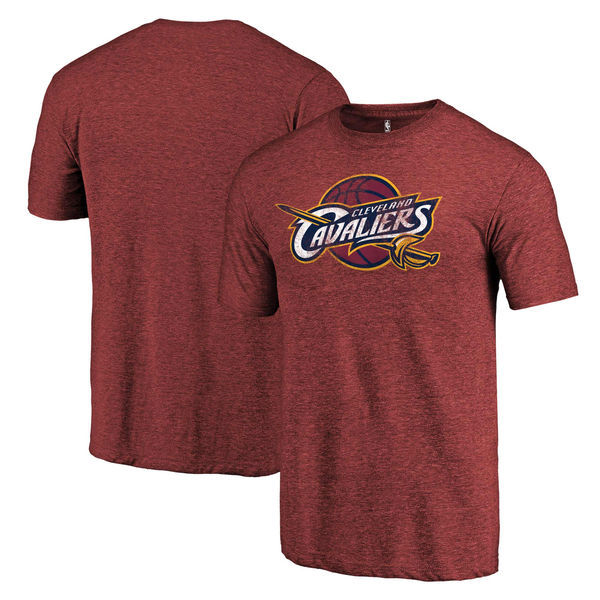 Cleveland Cavaliers Distressed Team Logo Wine Men's T-Shirt