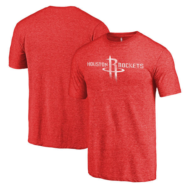 Houston Rockets Distressed Team Logo Red Men's T-Shirt