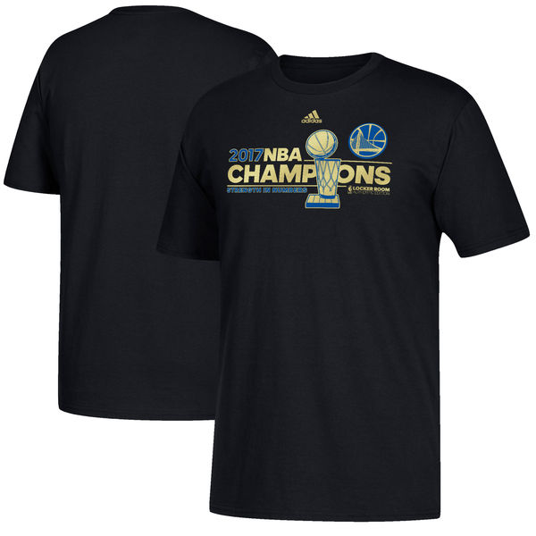 Golden State Warriors 2017 NBA Champions Black Men's T-Shirt
