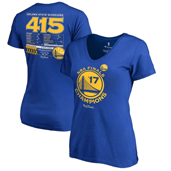 Golden State Warriors 2017 NBA Champions Royal Women's T-Shirt