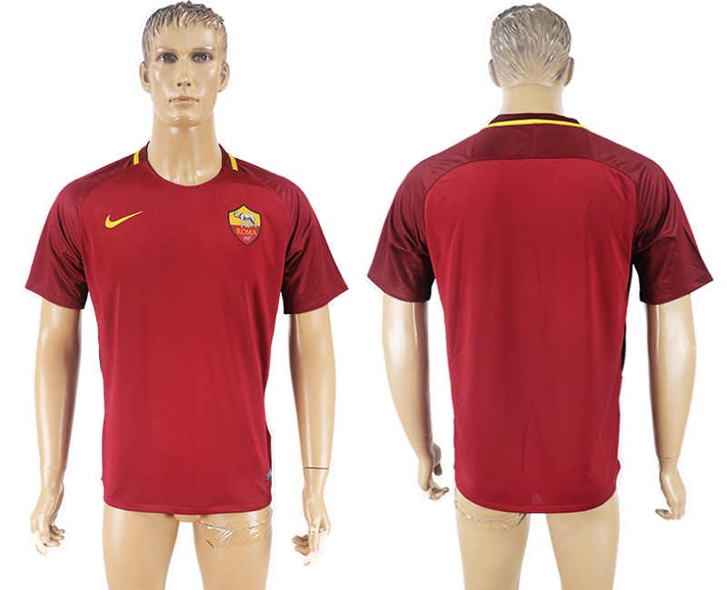 2017-18 Roma Home Thailand Soccer Jersey