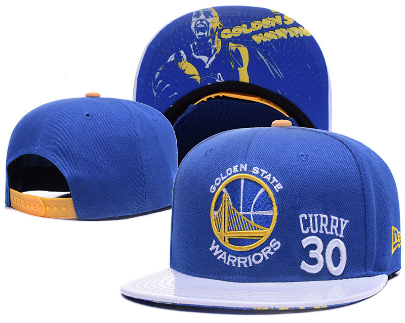 Warriors 30 Stephen Curry Blue Adjustable Hat YD