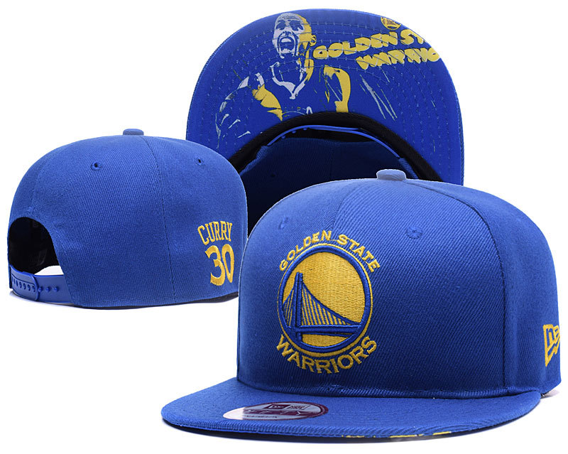 Warriors 30 Stephen Curry Blue Adjustable Hat YD2