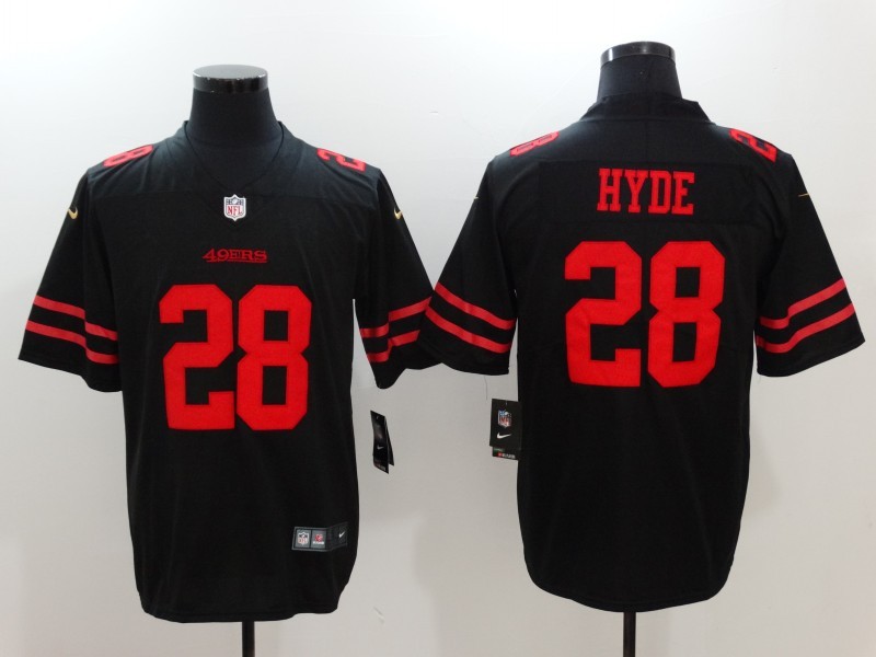 Nike 49ers 28 Carlos Hyde Black Youth Vapor Untouchable Limited Jersey