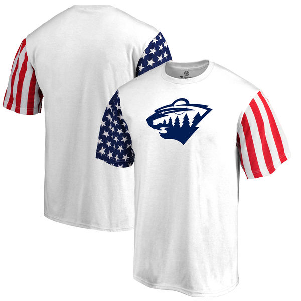Minnesota Wild Fanatics Branded Stars & Stripes T-Shirt White