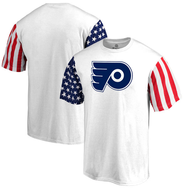 Philadelphia Flyers Fanatics Branded Stars & Stripes T-Shirt White