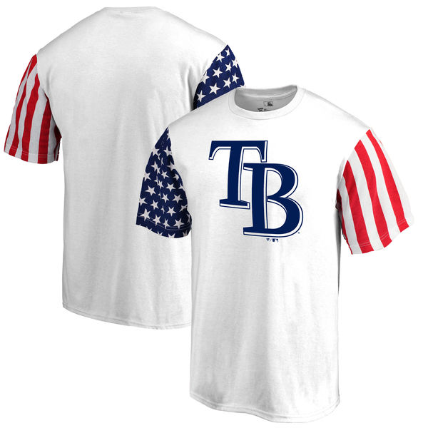 Tampa Bay Rays Fanatics Branded Stars & Stripes T-Shirt White