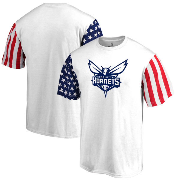 Charlotte Hornets Fanatics Branded Stars & Stripes T-Shirt White