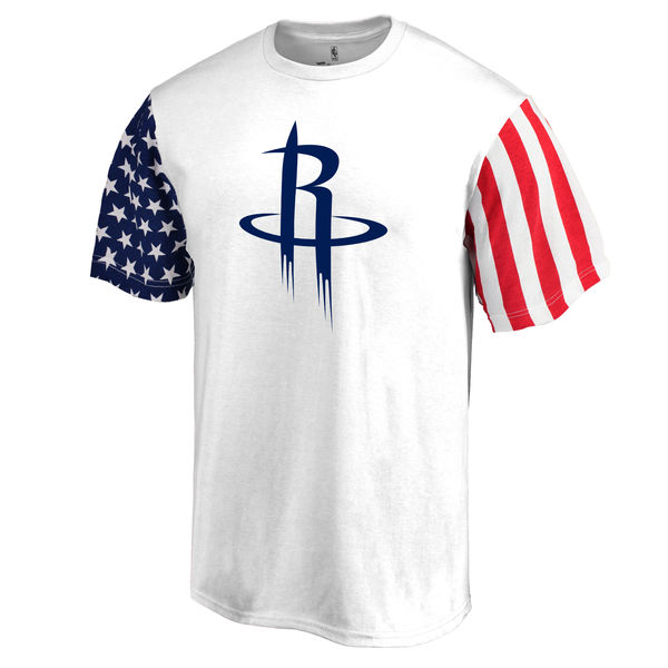 Houston Rockets Fanatics Branded Stars & Stripes T-Shirt White