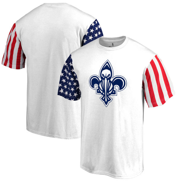 New Orleans Pelicans Fanatics Branded Stars & Stripes T-Shirt White