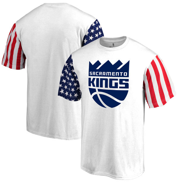 Sacramento Kings Fanatics Branded Stars & Stripes T-Shirt White