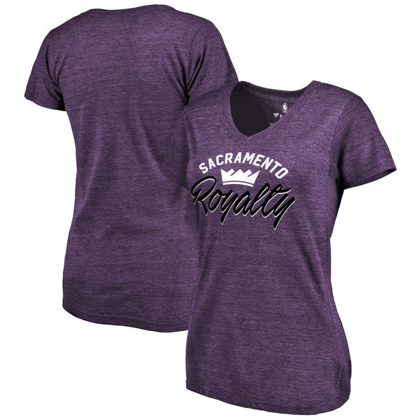 Sacramento Kings Fanatics Branded Women's Hometown Collection Lonestar Tri Blend T-Shirt Purple