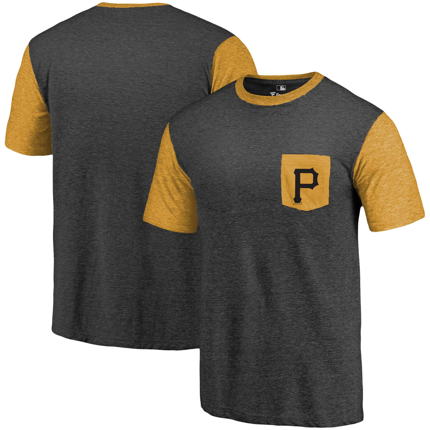 Men's Pittsburgh Pirates Fanatics Branded Black/Gold Refresh Pocket T-Shirt