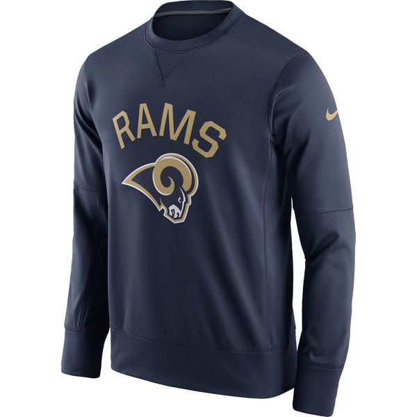 Men's Los Angeles Rams Nike Navy Sideline Circuit Performance Sweatshirt