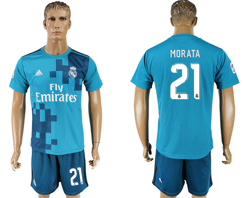 2017-18 Real Madrid 21 MORATA Third Away Soccer Jersey