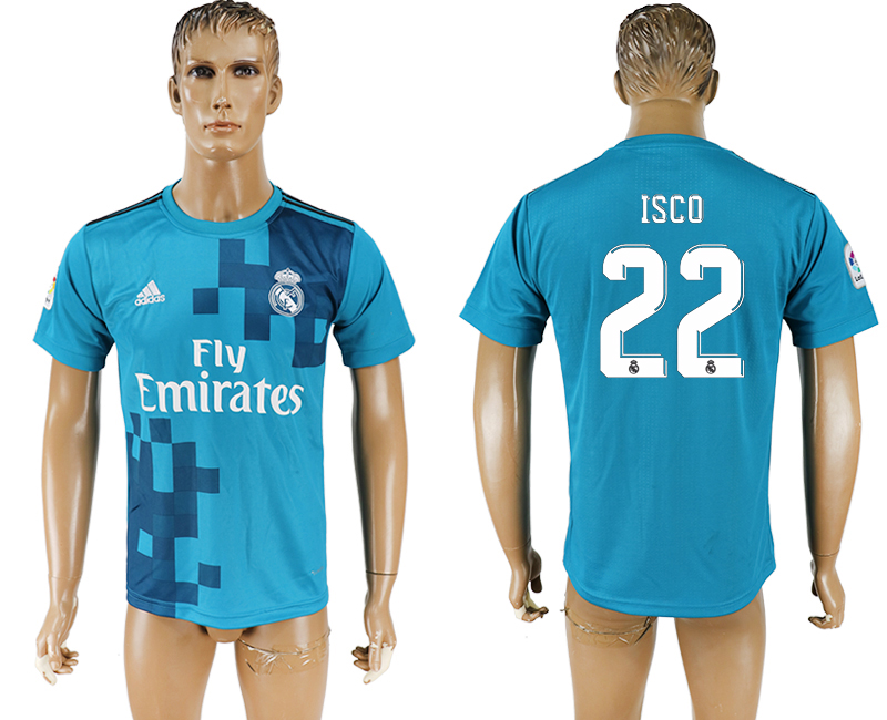 2017-18 Real Madrid 22 ISCO Third Away Thailand Soccer Jersey