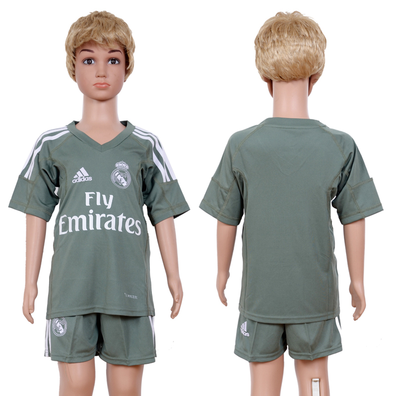 2017-18 Real Madrid Green Youth Goalkeeper Soccer Jersey