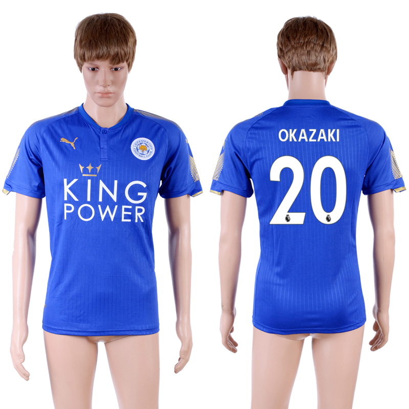 2017-18 Leicester City 20 OKAZAKI Home Thailand Soccer Jersey