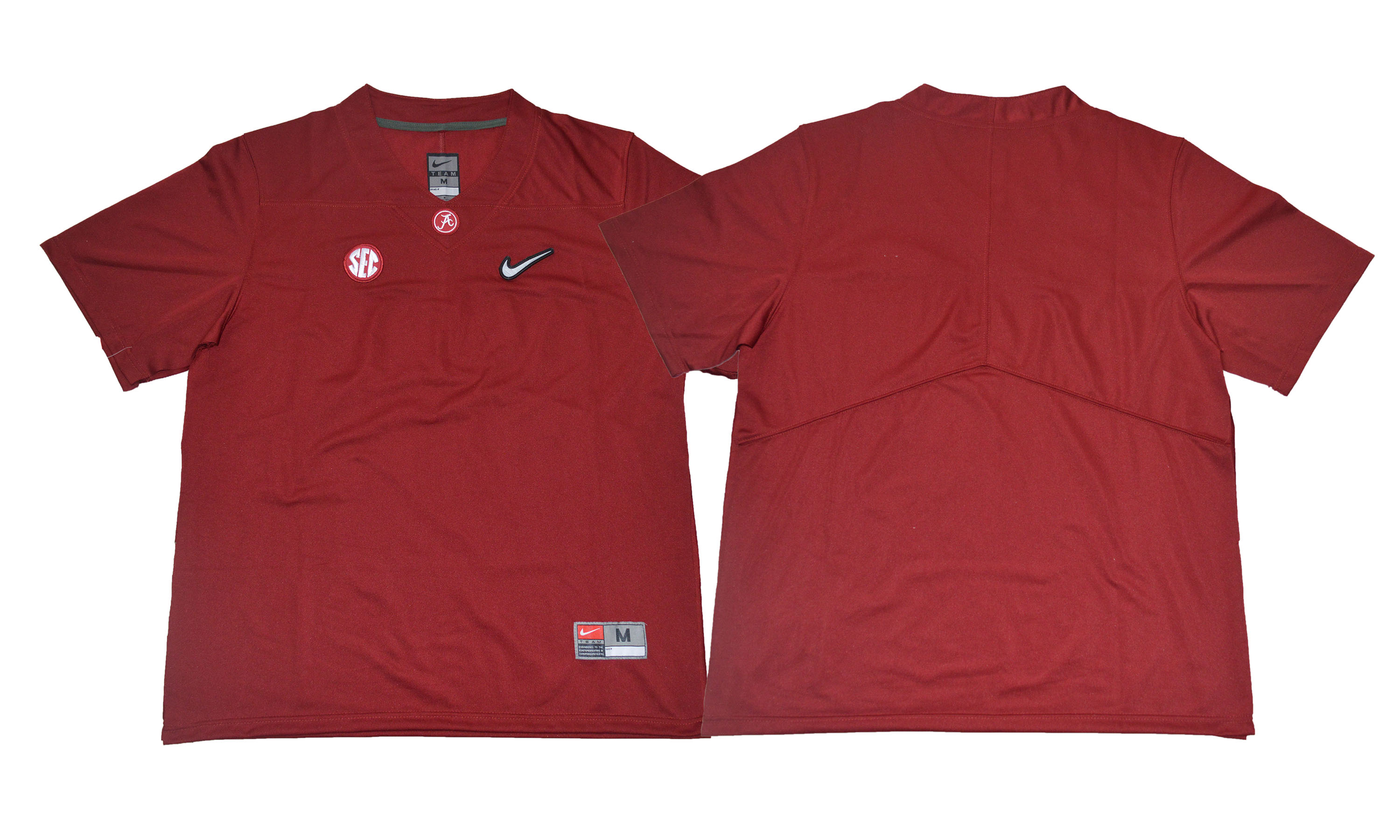Alabama Crimson Tide Red Men's Customized With Diamond Logo College Football Jersey