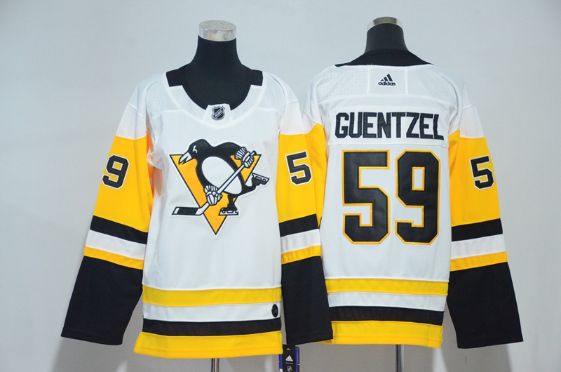 Penguins 59 Jake Guentzel White Youth Adidas Jersey