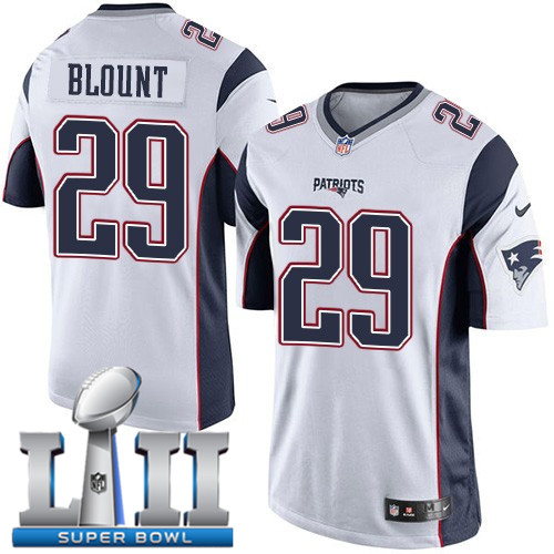Nike Patriots 29 LeGarrette Blount White Youth 2018 Super Bowl LII Game Jersey