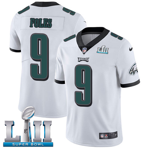 Nike Eagles 9 Nick Foles White 2018 Super Bowl LII Youth Vapor Untouchable Player Limited Jersey