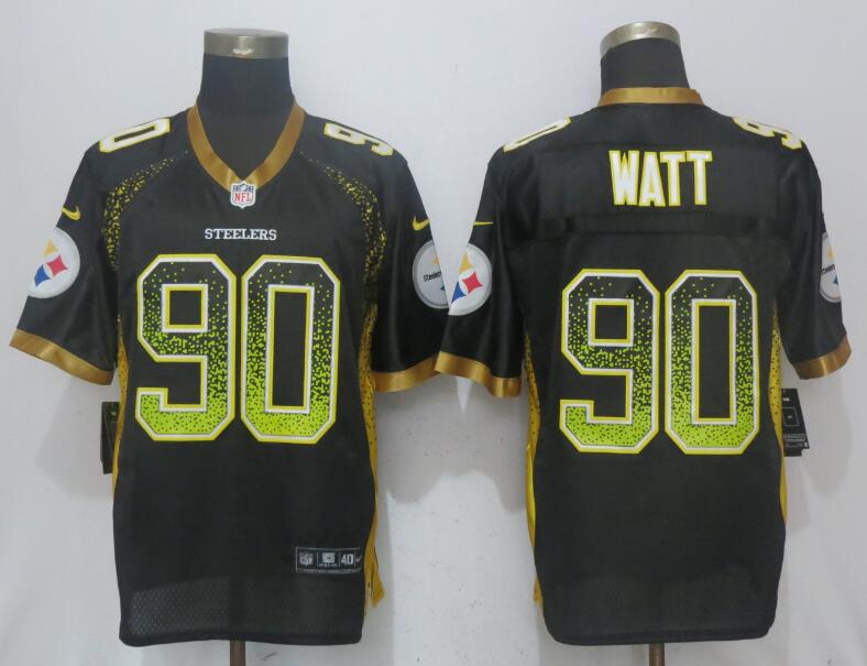 Nike Steelers 90 T.J. Watt Black Drift Fashion Elite Jersey