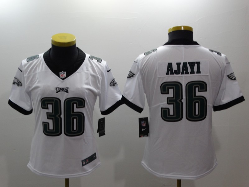 Nike Eagles 36 Jay Ajayi White Women Vapor Untouchable Player Limited Jersey