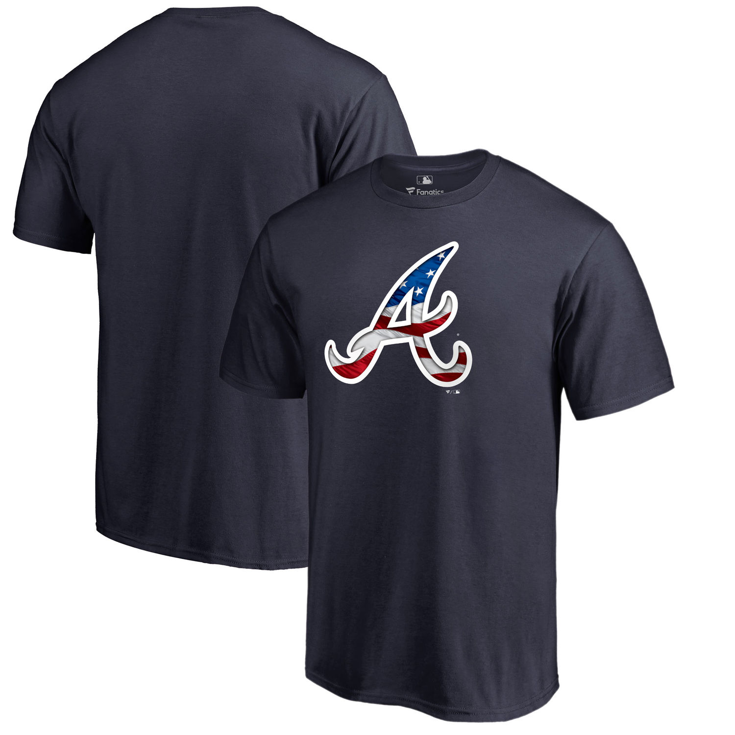 Men's Atlanta Braves Fanatics Branded Navy Banner Wave T Shirt