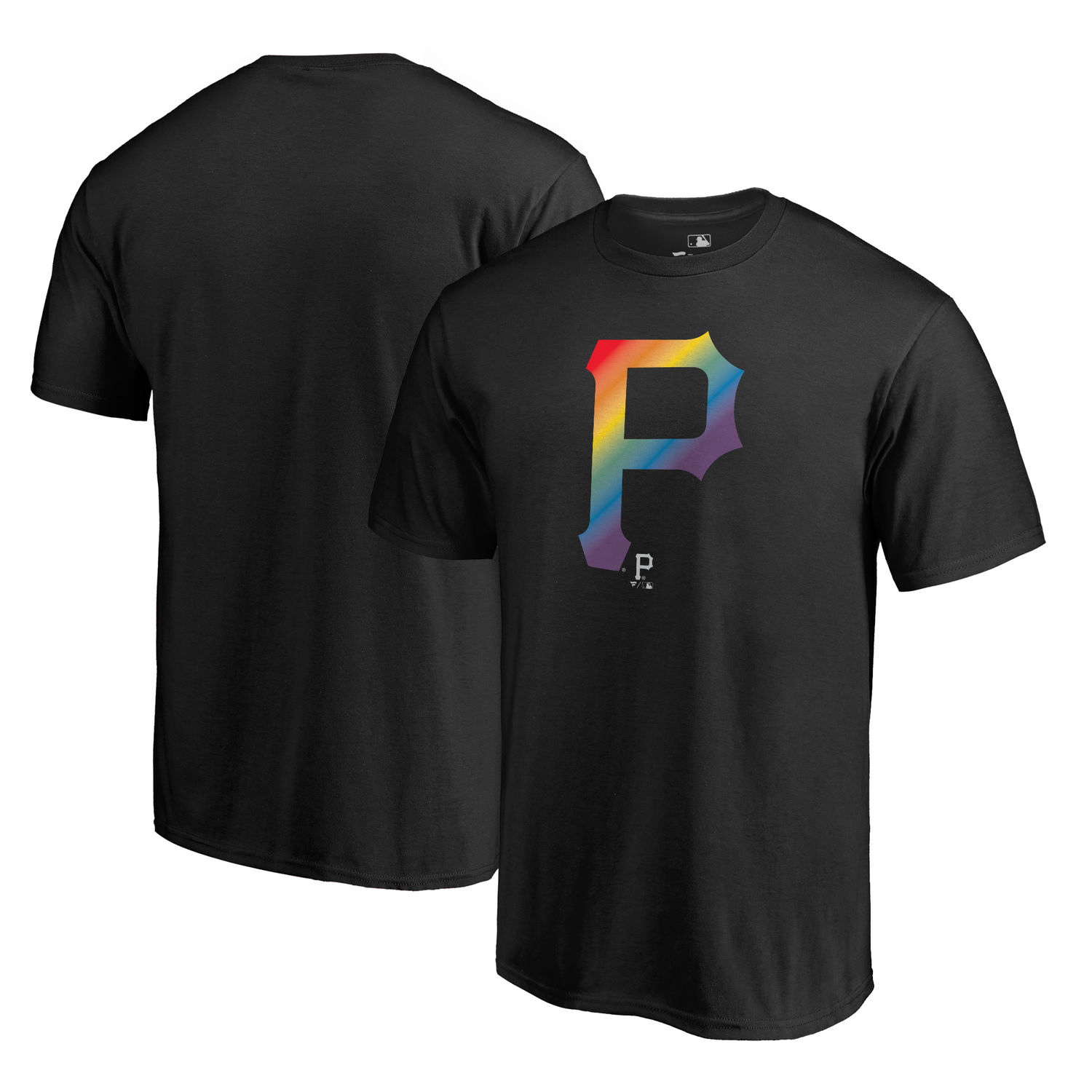 Men's Pittsburgh Pirates Fanatics Branded Black Big & Tall Pride T Shirt