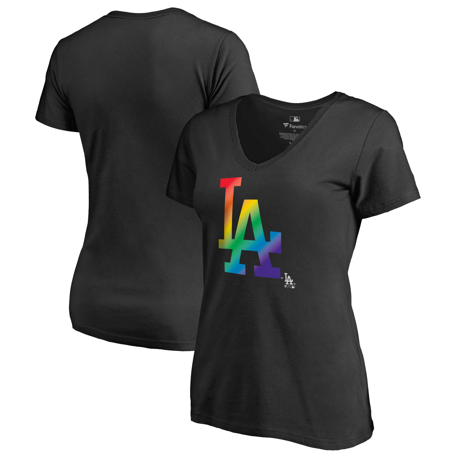 Women's Los Angeles Dodgers Fanatics Branded Pride Black T Shirt