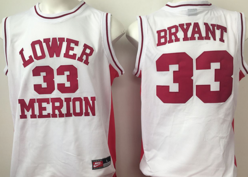 Lower Merion Aces 33 Kobe Bryant White College Basketball Jersey