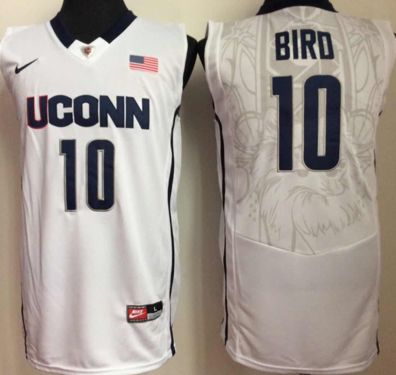 UConn Huskies 10 Sue Bird White College Basketball Jersey