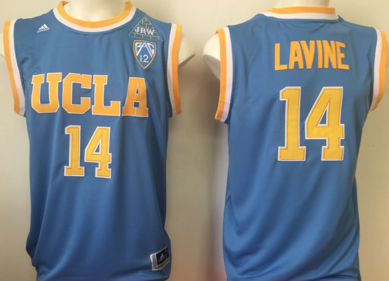 UCLA Bruins 14 Zach LaVine Blue College Basketball Jersey