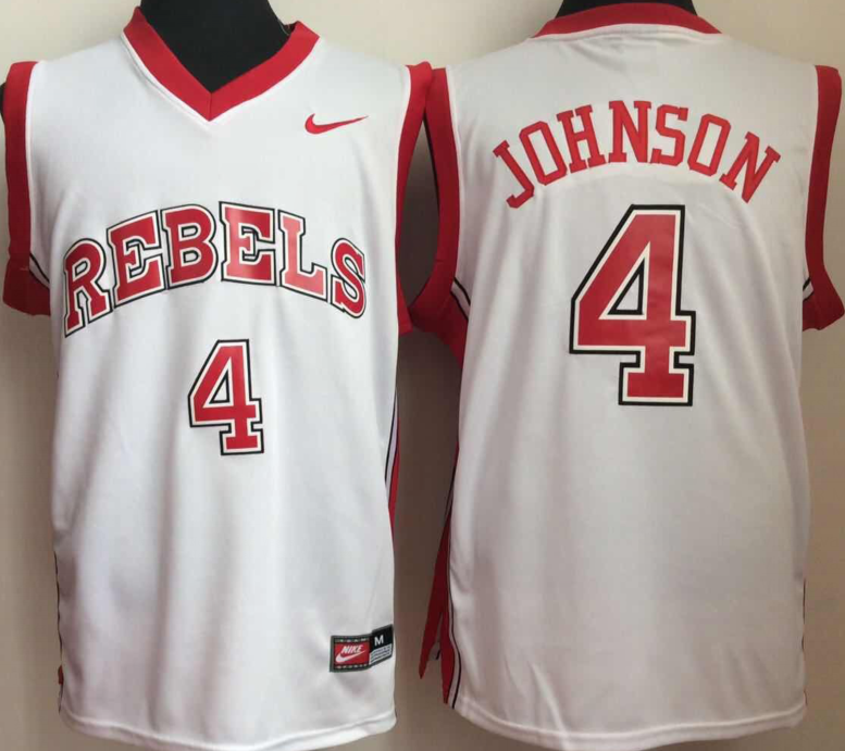 Unlv Rebels 4 Larry Johnson White College Basketball Jersey